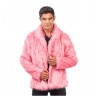 DEGUISEMENT MANTEAU FAUSSE FOURRURE VIEUX ROSE TAILLE L