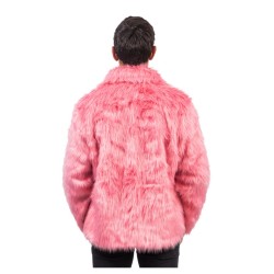 DEGUISEMENT MANTEAU FAUSSE FOURRURE VIEUX ROSE TAILLE M