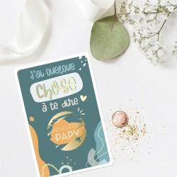 CARTE A GRATTER ANNONCE "PAPY" POUR LES BABY SHOWER