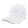 CASQUETTE EVJF BLANCHE BRODEE ROSE