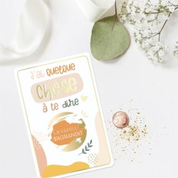 CARTE A GRATTER ANNONCE "LA FAMILLE S'AGRANDIE" POUR LES BABY SHOWER