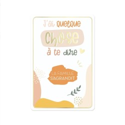 CARTE A GRATTER ANNONCE "LA FAMILLE S'AGRANDIE" POUR LES BABY SHOWER