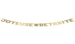 GUIRLANDE LETTRES JOYEUSE RETRAITE EN OR 300 CM 