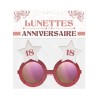 LUNETTES ETOILE ANNIVERSAIRE 18 ANS ROSE ET BLANC LUNETTES ETOILE ANNIVERSAIRE 18 ANS ROSE ET BLANC