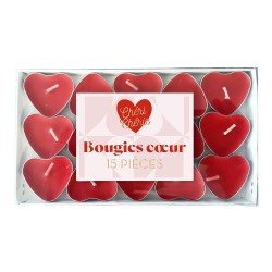 PACK 15 BOUGIES CŒUR SAINT VALENTIN