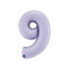 BALLON METALLIQUE CHIFFRE 9 102CM LILAS
