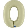 BALLON METALLIQUE CHIFFRE 0 VERT OLIVE SATIN 102 CM  BALLON METALLIQUE CHIFFRE 0 VERT OLIVE SATIN 102 CM