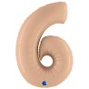 BALLON METALLIQUE CHIFFRE 6 BLUSH SATIN 102 CM  BALLON METALLIQUE CHIFFRE 6 BLUSH SATIN 102 CM