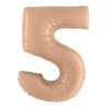 BALLON METALLIQUE CHIFFRE 5 BLUSH SATIN 102 CM  BALLON METALLIQUE CHIFFRE 5 BLUSH SATIN 102 CM