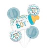BOUQUET 5 BALLONS METALLIQUES BIBERON IT'S A BOY BOUQUET 5 BALLONS METALLIQUES BIBERON IT'S A BOY