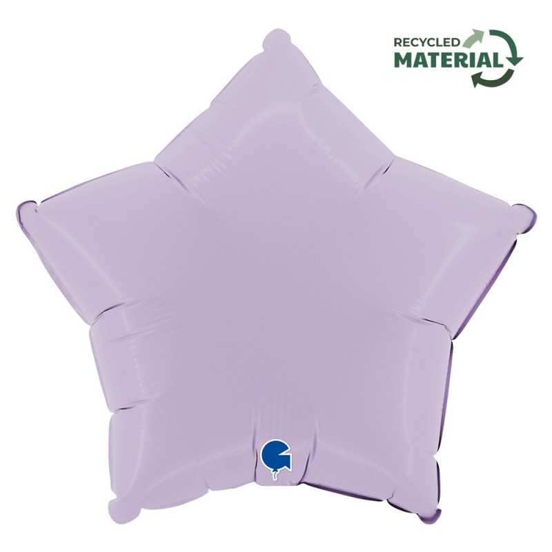 BALLON METALLIQUE ETOILE 46 CM MATTE LILAC OU LILAS SATIN