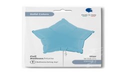 BALLON METALLIQUE ETOILE 46 CM MATTE BLUE OU BLEU SATIN