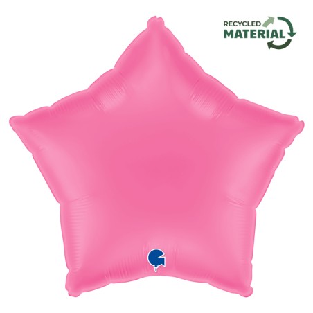 BALLON METALLIQUE ETOILE 46 CM BUBBLE GUM OU ROSE