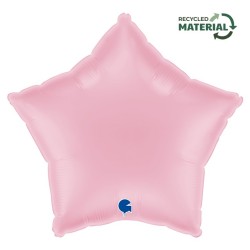 BALLON METALLIQUE ETOILE 46 CM PASTEL PINK OU ROSE PASTEL