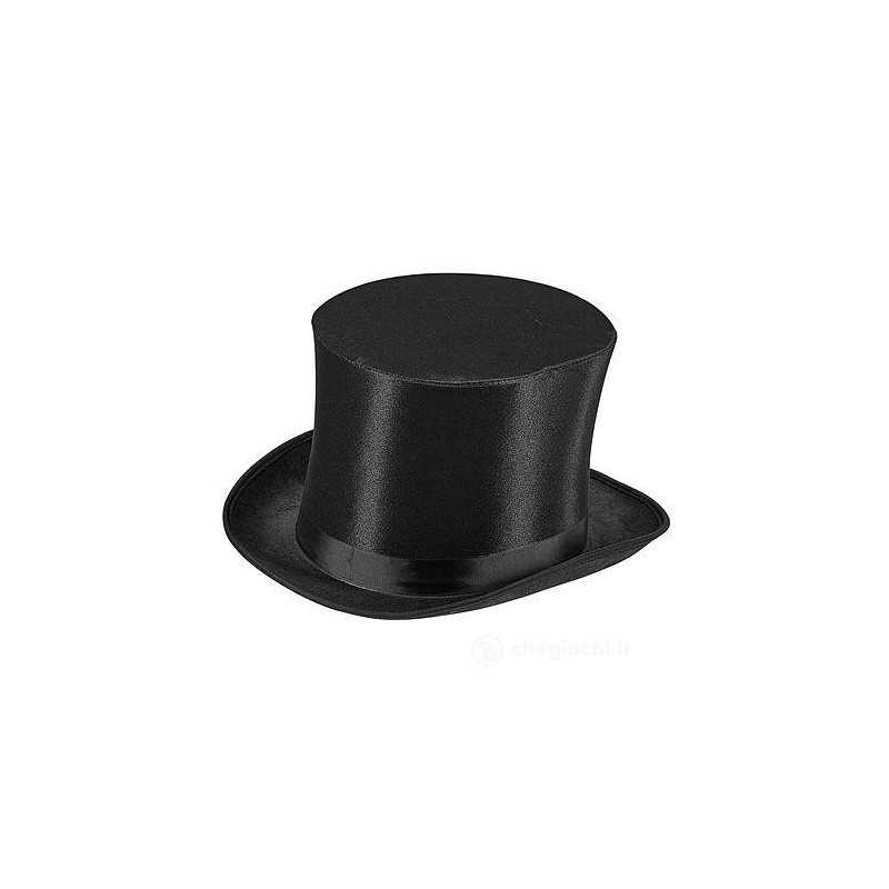 CHAPEAU HAUT DE FORME SATIN NOIR