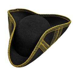 CHAPEAU TRICORNE GARNITURE OR 