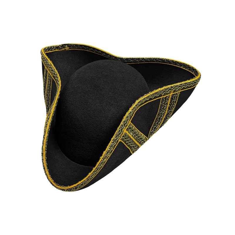 CHAPEAU TRICORNE GARNITURE OR 