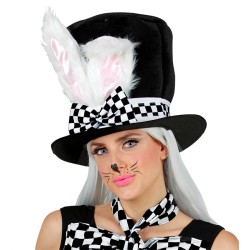 CHAPEAU HAUT DE FORME OREILLES DE LAPIN 