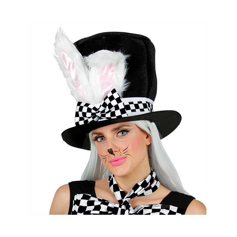 CHAPEAU HAUT DE FORME OREILLES DE LAPIN 