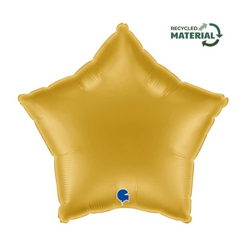 BALLON METALLIQUE ETOILE 46 CM GOLD 5 OU OR