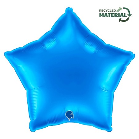 BALLON METALLIQUE ETOILE 46 CM BLUE OU BLEU ROI