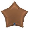 BALLON METALLIQUE ETOILE 46 CM SATIN CHOCOLATE OU MARRON CHOCOLAT