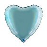 BALLON METALLIQUE COEUR 46 CM HOLOGRAPHIC PLATINIUM TENERIFE SEA OU BLEU AQUA