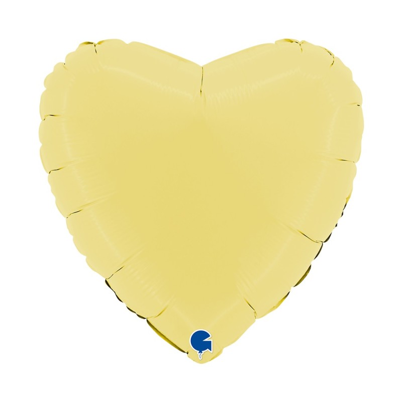 BALLON METALLIQUE COEUR 46 CM MATTE YELLOW OU JAUNE MAT BALLON METALLIQUE COEUR 46 CM MATTE YELLOW OU JAUNE MAT