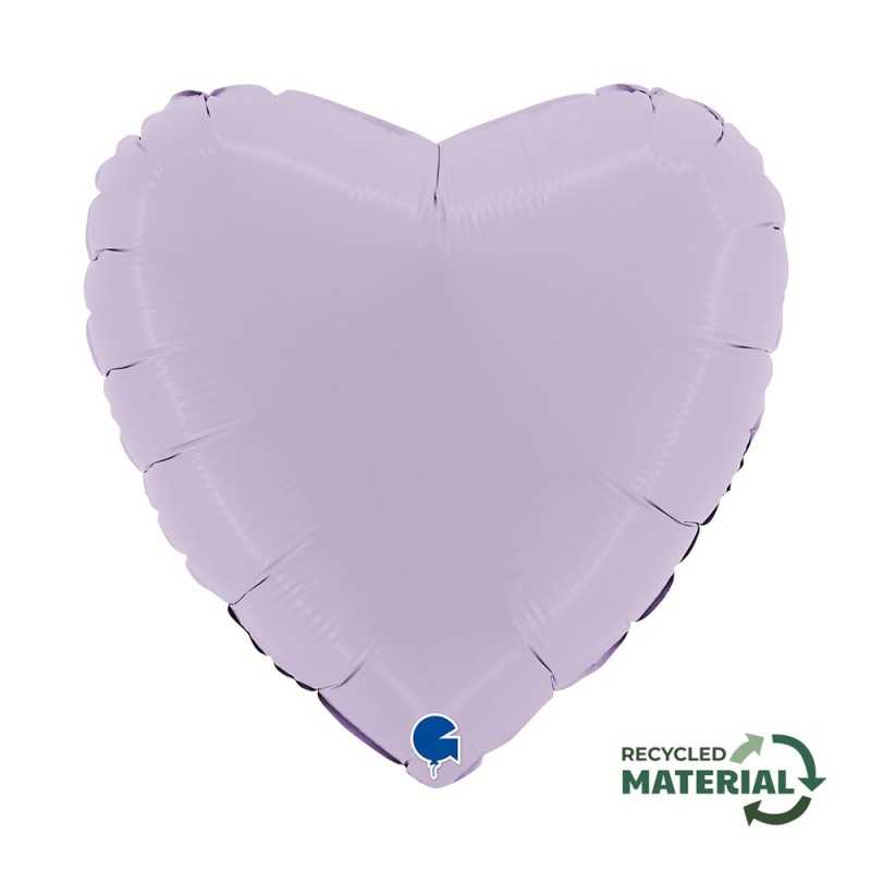 BALLON METALLIQUE COEUR 46 CM MATTE LILAC OU LILAS MAT