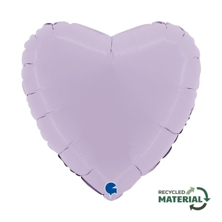 BALLON METALLIQUE COEUR 46 CM MATTE LILAC OU LILAS MAT