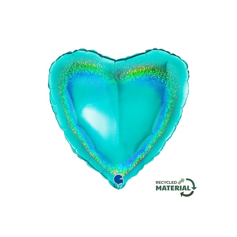 BALLON METALLIQUE COEUR 46 CM HOLOGRAPHIC GLITTER TIFFANY BALLON METALLIQUE COEUR 46 CM HOLOGRAPHIC GLITTER TIFFANY