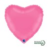 BALLON METALLIQUE COEUR 46 CM BUBBLE GUM ROSE