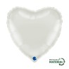 BALLON METALLIQUE COEUR 46 CM WHITE OU BLANC BALLON METALLIQUE COEUR 46 CM WHITE OU BLANC
