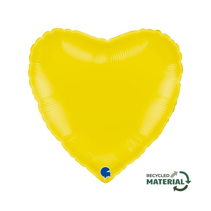 BALLON METALLIQUE COEUR 46 CM PASTEL YELLOW OU JAUNE BALLON METALLIQUE COEUR 46 CM PASTEL YELLOW OU JAUNE