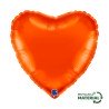 BALLON METALLIQUE COEUR 46 CM ORANGE