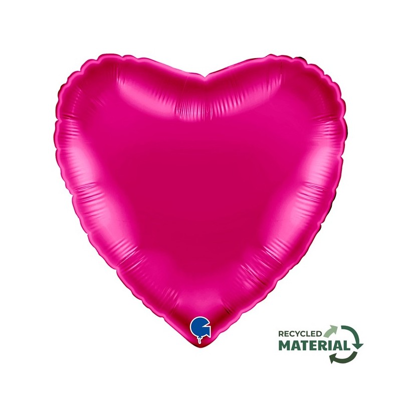 BALLON METALLIQUE COEUR 46 CM MAGENTA OU ROSE BALLON METALLIQUE COEUR 46 CM MAGENTA OU ROSE