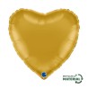 BALLON METALLIQUE COEUR 46 CM GOLD 5 OU OR