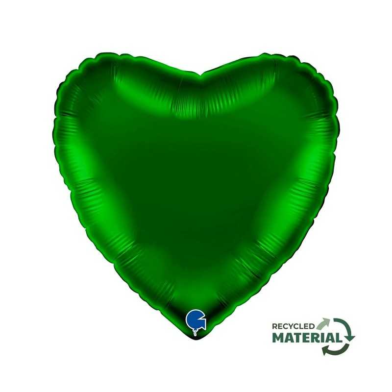 BALLON METALLIQUE COEUR 46 CM DARK GREEN OU VERT FONCE