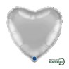 BALLON METALLIQUE COEUR 46 CM SILVER OU ARGENT BALLON METALLIQUE COEUR 46 CM SILVER OU ARGENT