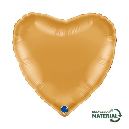 BALLON METALLIQUE COEUR 46 CM GOLD OU OR