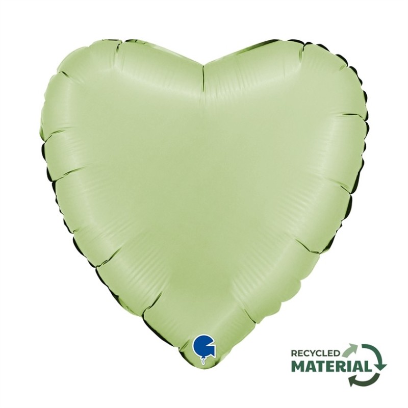 BALLON METALLIQUE COEUR 46 CM SATIN OLIVE GREEN OU VERT SAUGE BALLON METALLIQUE COEUR 46 CM SATIN OLIVE GREEN OU VERT SAUGE