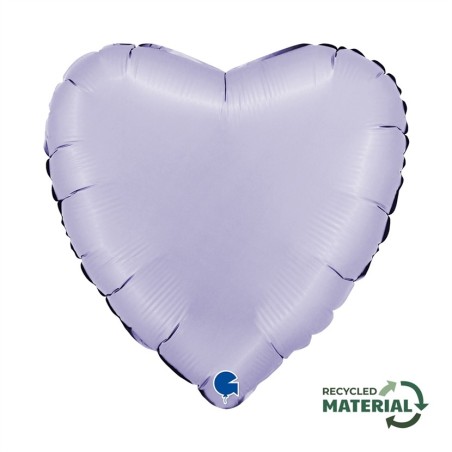 BALLON METALLIQUE COEUR 46 CM SATIN LILAC OU LILAS