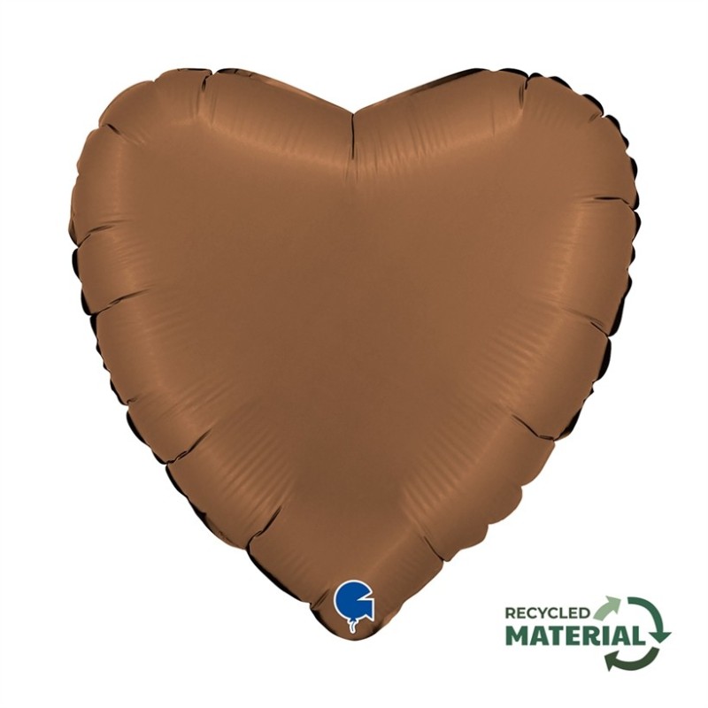BALLON METALLIQUE COEUR 46 CM SATIN CHOCOLATE OU MARRON CHOCOLAT BALLON METALLIQUE COEUR 46 CM SATIN CHOCOLATE OU MARRON CHOCOLAT