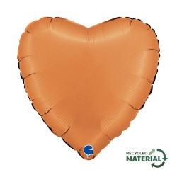BALLON METALLIQUE COEUR 46 CM SATIN CARAMEL