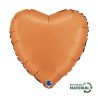 BALLON METALLIQUE COEUR 46 CM SATIN CARAMEL