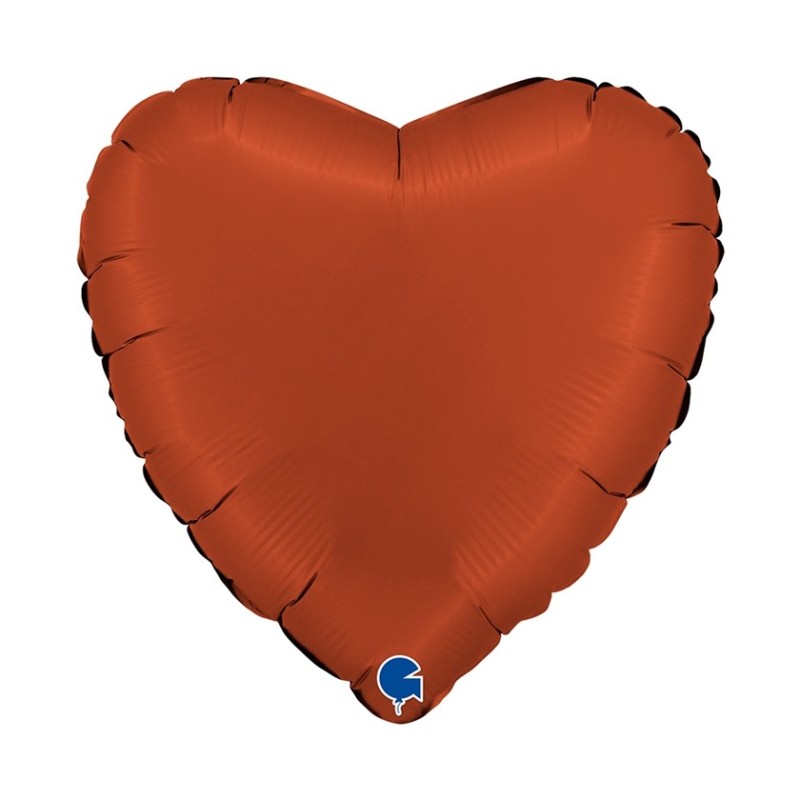 BALLON METALLIQUE COEUR 46 CM SATIN BRICK RED OU ROUGE BRIQUE BALLON METALLIQUE COEUR 46 CM SATIN BRICK RED OU ROUGE BRIQUE
