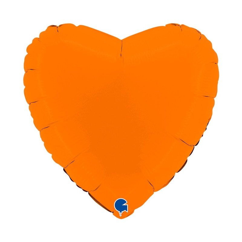 BALLON METALLIQUE COEUR 46 CM MATTE ORANGE BALLON METALLIQUE COEUR 46 CM MATTE ORANGE