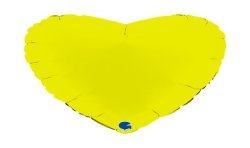 BALLON METALLIQUE COEUR 46 CM MATTE LIME GREEN OU VERT ANIS
