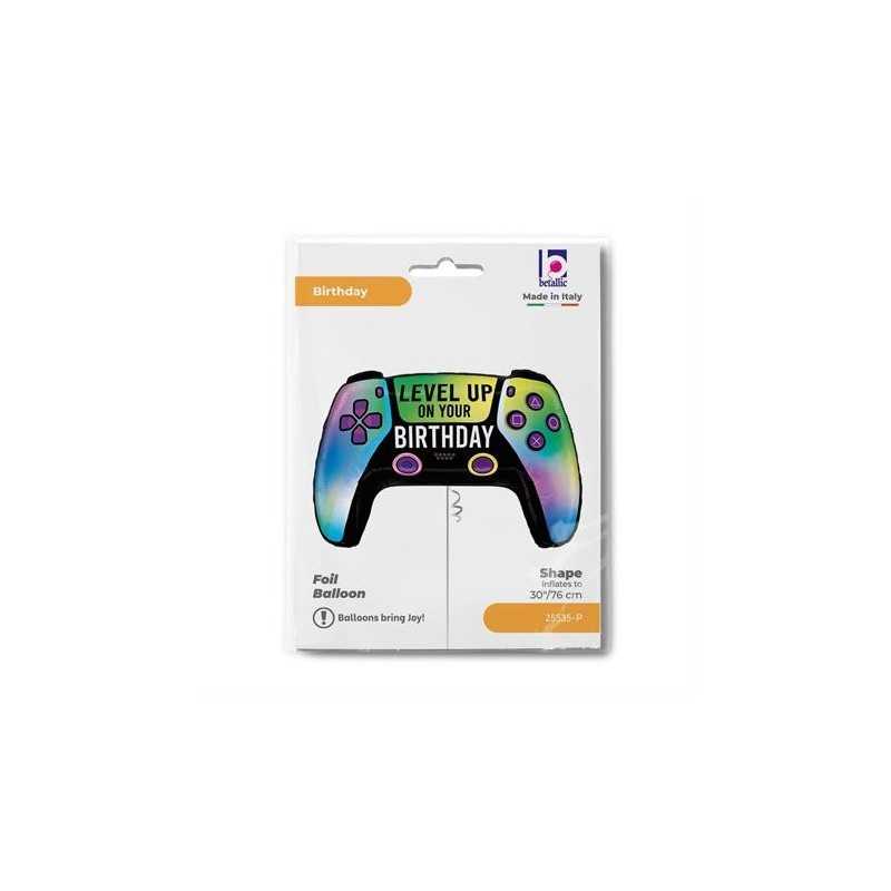 BALLON METALLIQUE MANETTE DE JEU OU CONSOLE 76 CM 