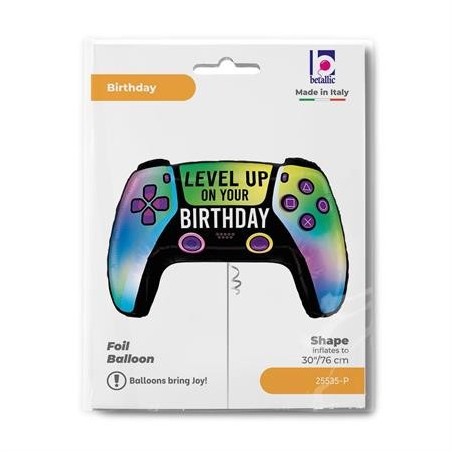 BALLON METALLIQUE MANETTE DE JEU OU CONSOLE 76 CM 